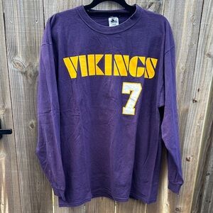 STARTER MINNESOTA VIKINGS Vintage Cunningham Long Sleeve T-Shirt Size Large